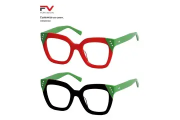 EP020 Thick Rectangle Acetate Eyeglasses Frame