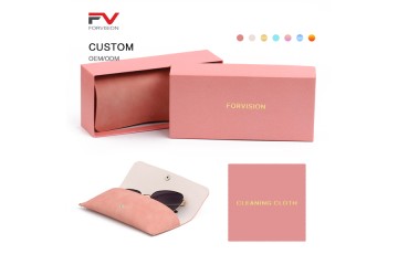 Handmade PU Eyeglasses Case Set