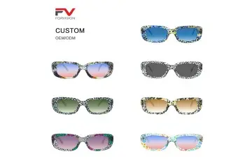 BY 58048 Retro Rectangle Sunglasses