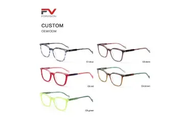 EP016 Multicolor Acetate Glasses Frame Women